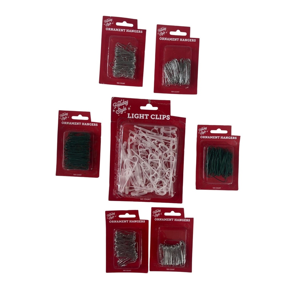 Holiday Style Lot of Ornament Hangers Light Clips Christmas Tree Holiday New